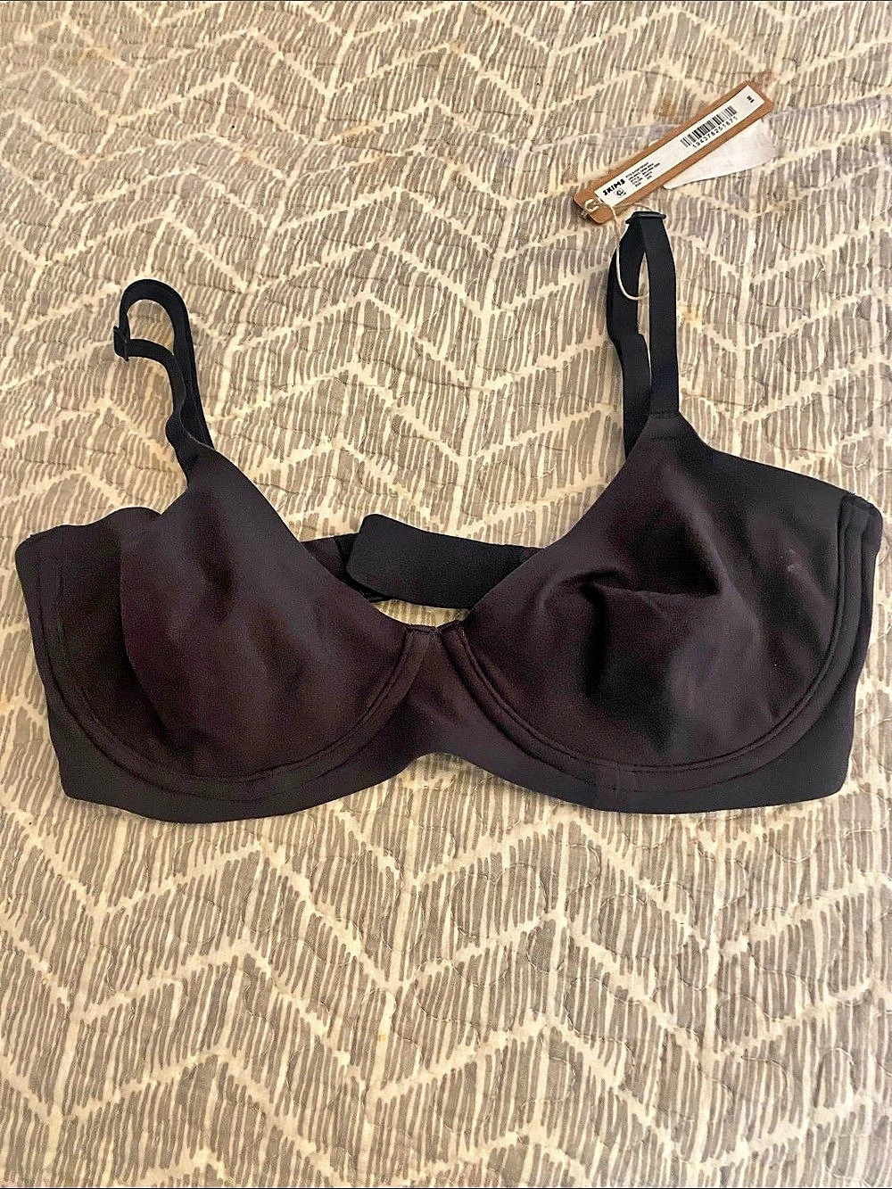Skims Fits Everybody Unlined Demi Bra Black Size 32D NWT